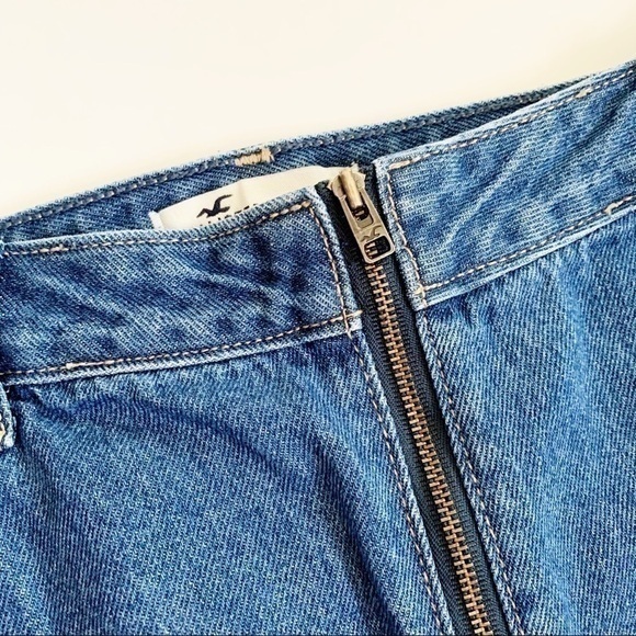 Hollister Ultra High Rise Zip Front Denim Skirt - Picture 5 of 11